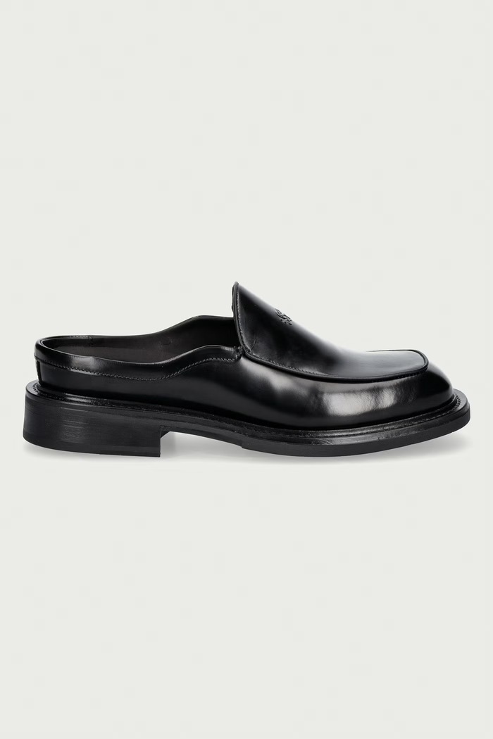 Filling Pieces klapki męskie skórzane 122611346323 czarny AW26