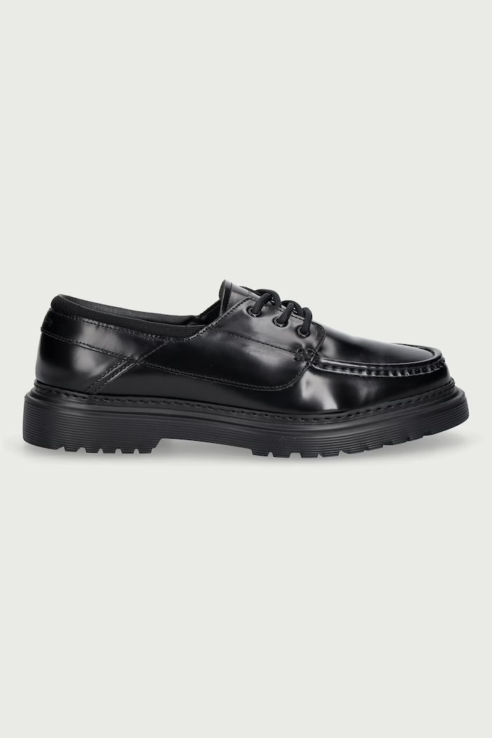Filling Pieces Mokasyny męskie skórzane 122611339323 czarny AW26