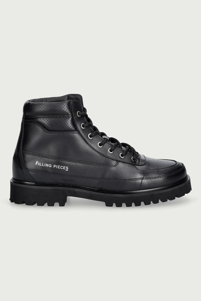 Filling Pieces Buty męskie skórzane 122612321381 czarny AW26