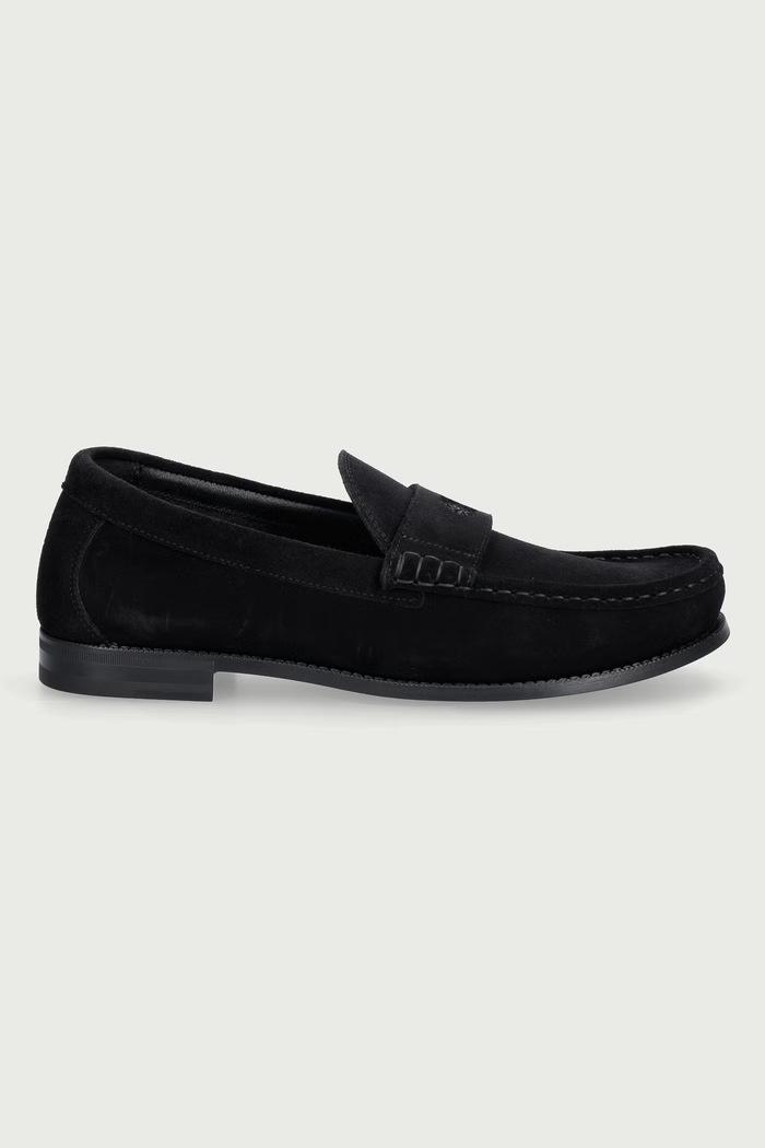 Filling Pieces Mokasyny męskie zamszowe 122611343214 czarny AW26