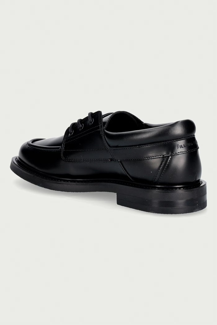 Obuwie Filling Pieces Półbuty męskie skórzane 122611340323 czarny