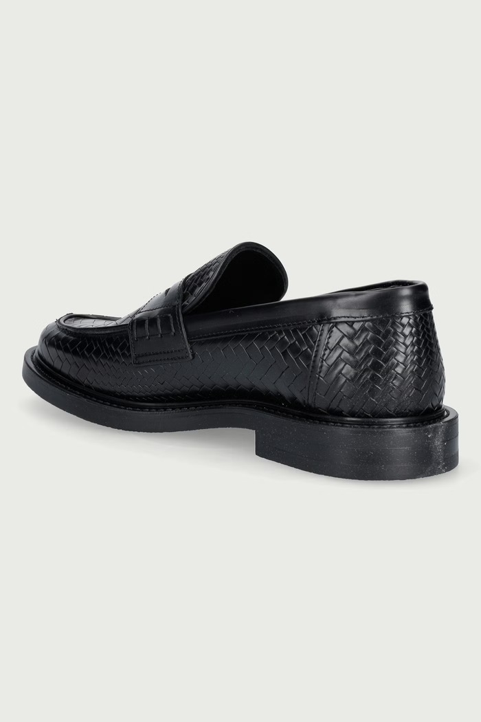 Obuwie Filling Pieces Mokasyny męskie skórzane 122611303350 czarny