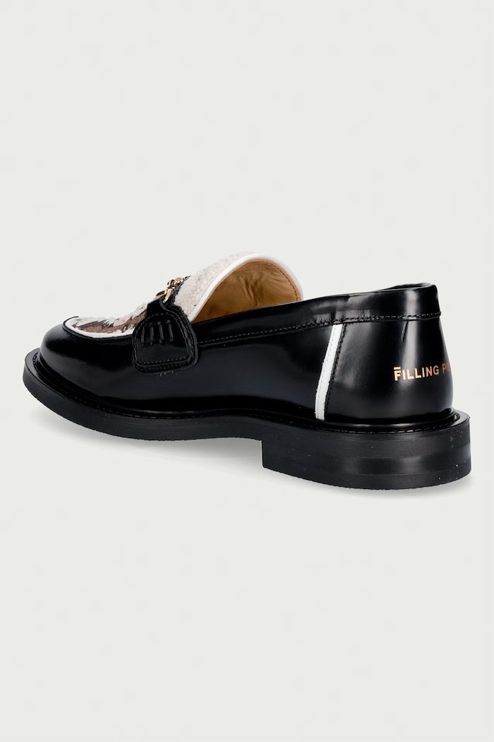Obuwie Filling Pieces Mokasyny męskie skórzane 122611303349 czarny