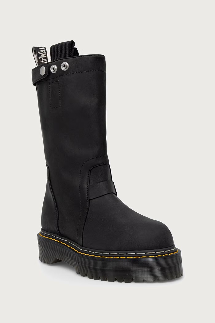 Rick Owens DRKSHDW Rick Owens DRKSHDW x Dr. Martens взуття чоловіче шкіряне чорний DM02F1814.4001