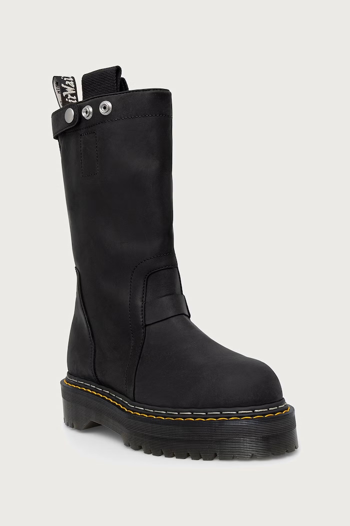 Rick Owens DRKSHDW Rick Owens DRKSHDW x Dr. Martens взуття чоловіче шкіряне чорний DM02F1814.4001