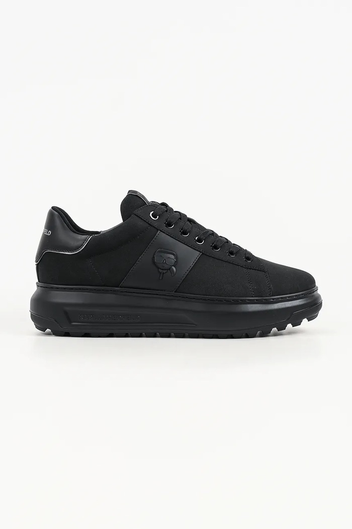 Karl Lagerfeld Kapri sneakersy męskie nubukowe czarny KL57527N.20X