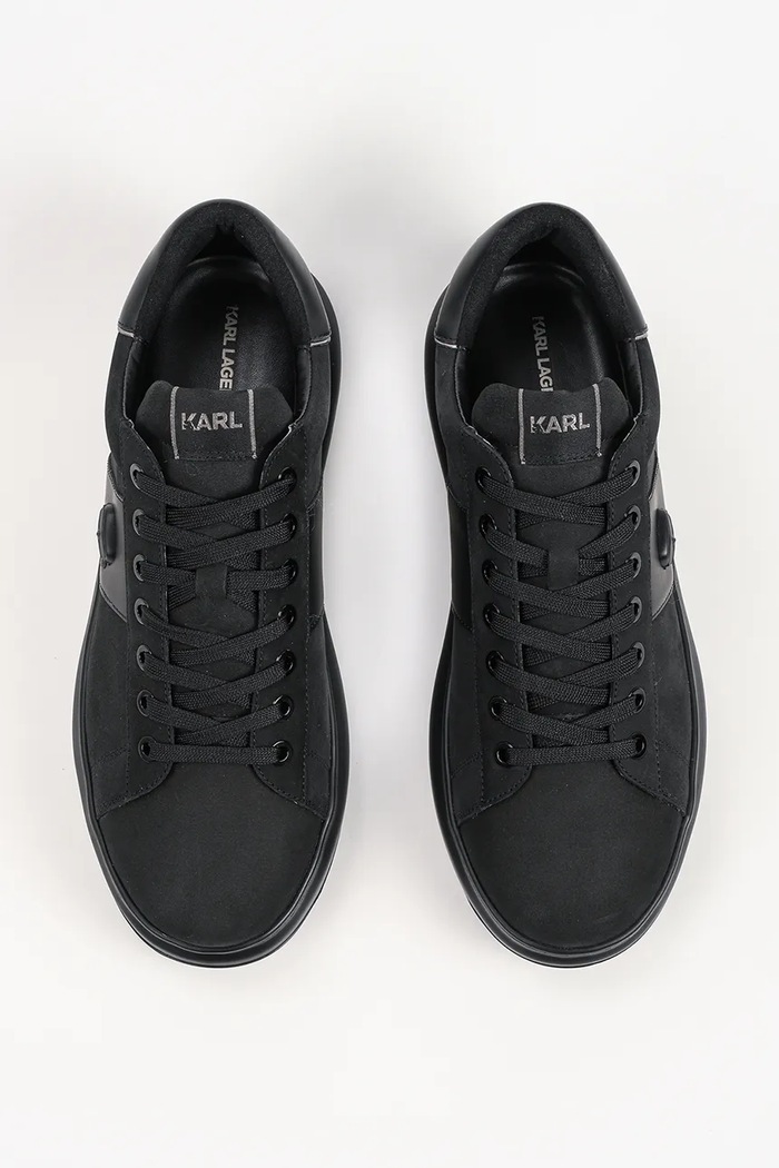 Kapri sneakersy męskie nubukowe Karl Lagerfeld KL57527N.20X czarny