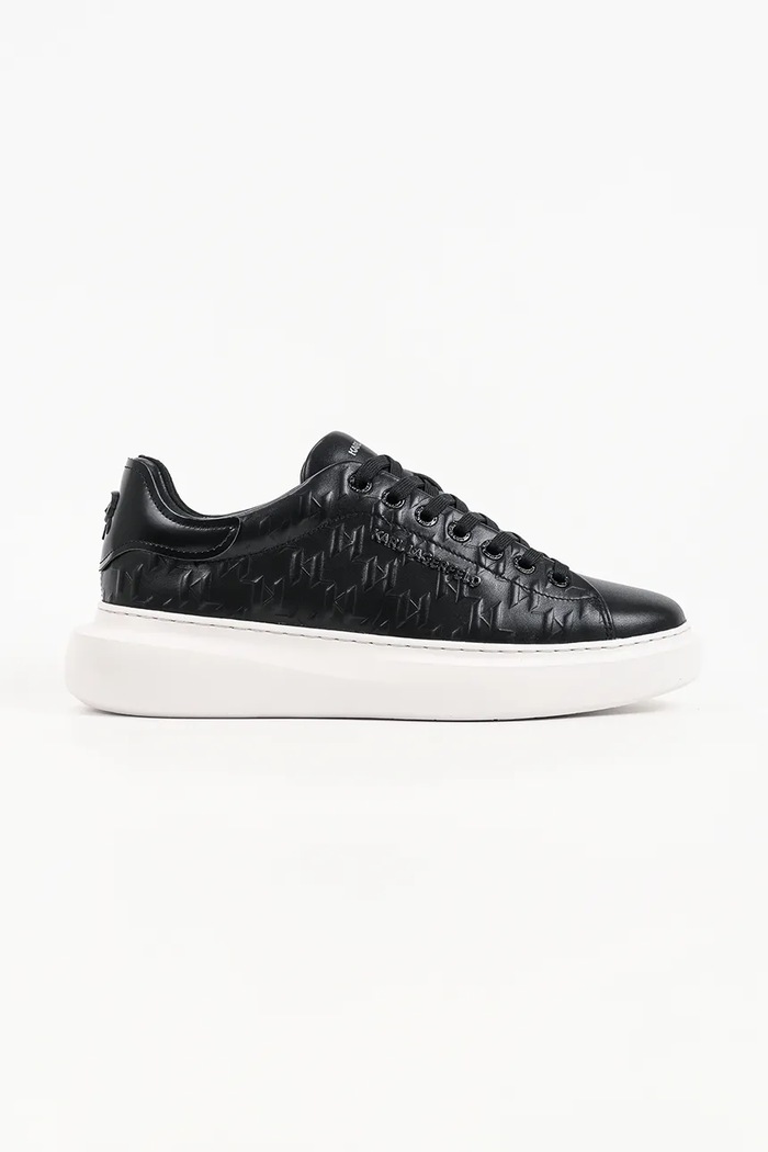 Karl Lagerfeld Kore sneakersy męskie skórzane czarny KL56549K.000