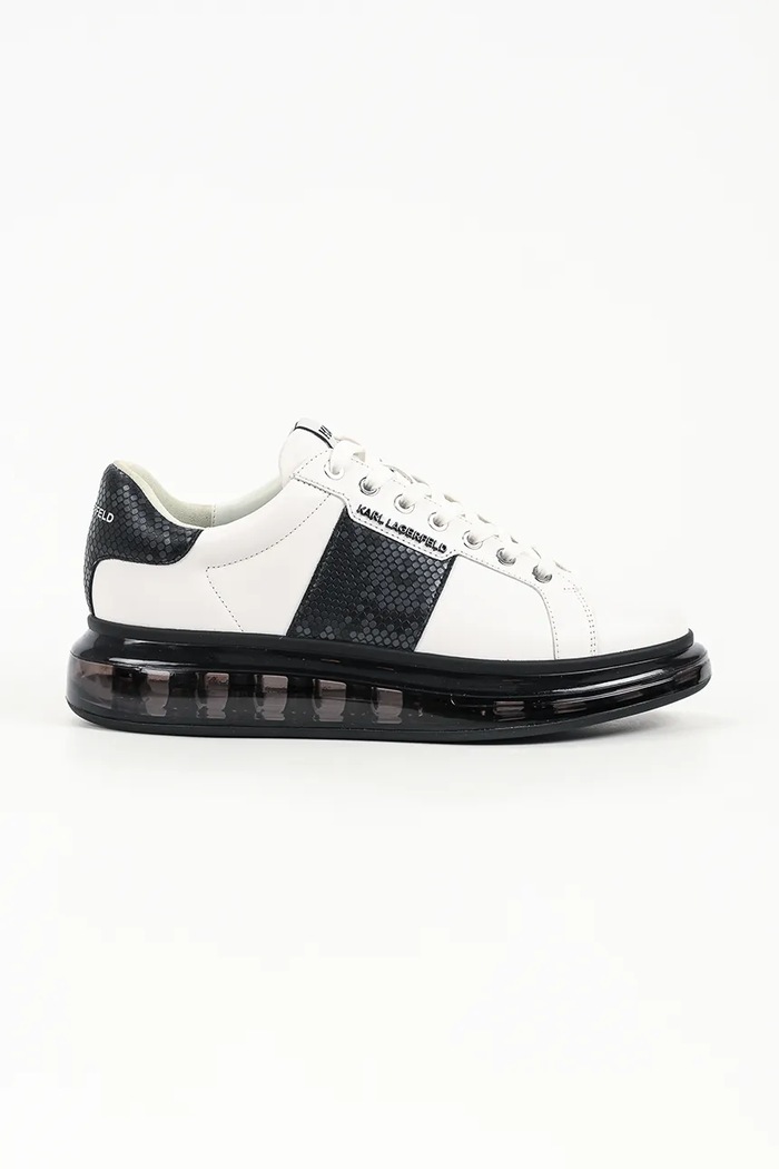 Karl Lagerfeld Kapri sneakersy męskie skórzane biały KL52684.010