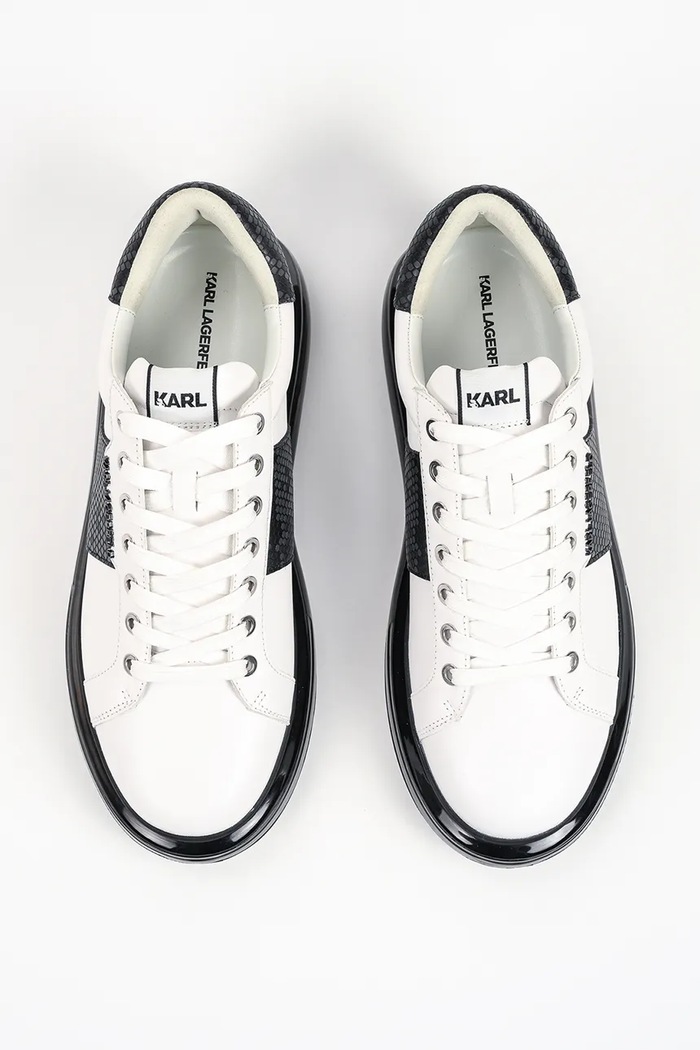 Kapri sneakersy męskie skórzane Karl Lagerfeld KL52684.010 biały