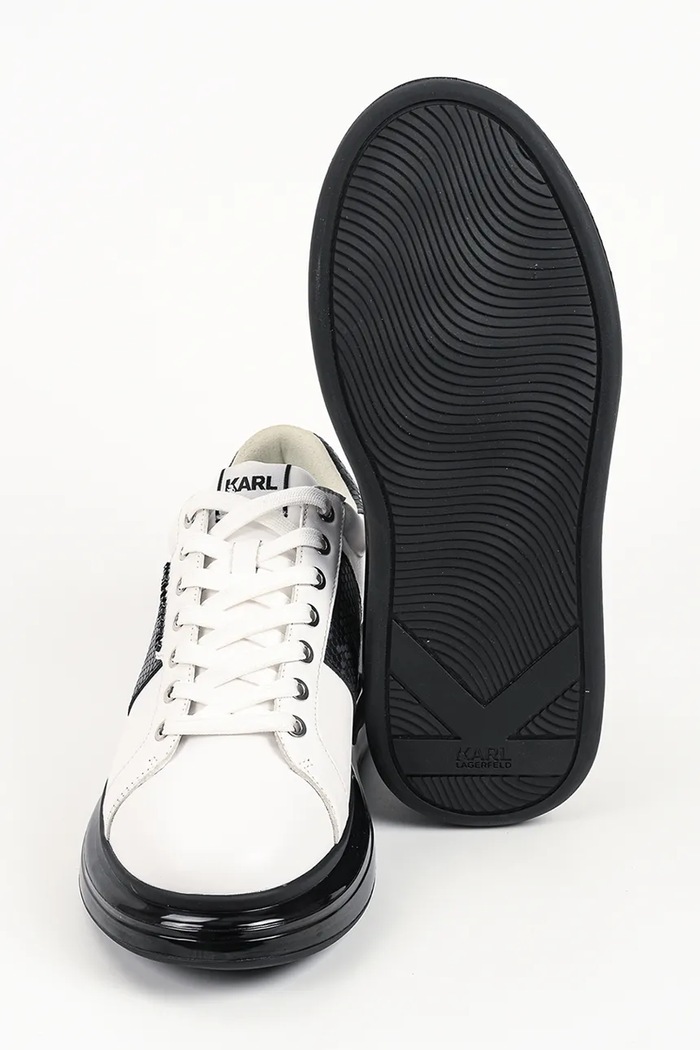 Kapri sneakersy męskie skórzane Karl Lagerfeld biały KL52684.010