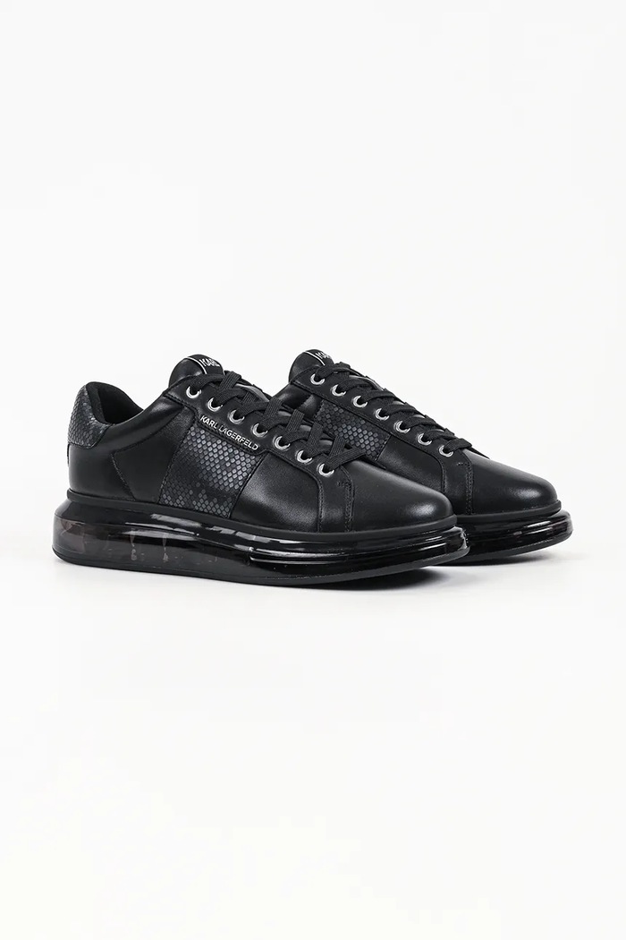 Karl Lagerfeld Kapri sneakersy męskie skórzane KL52684.000 czarny AW26