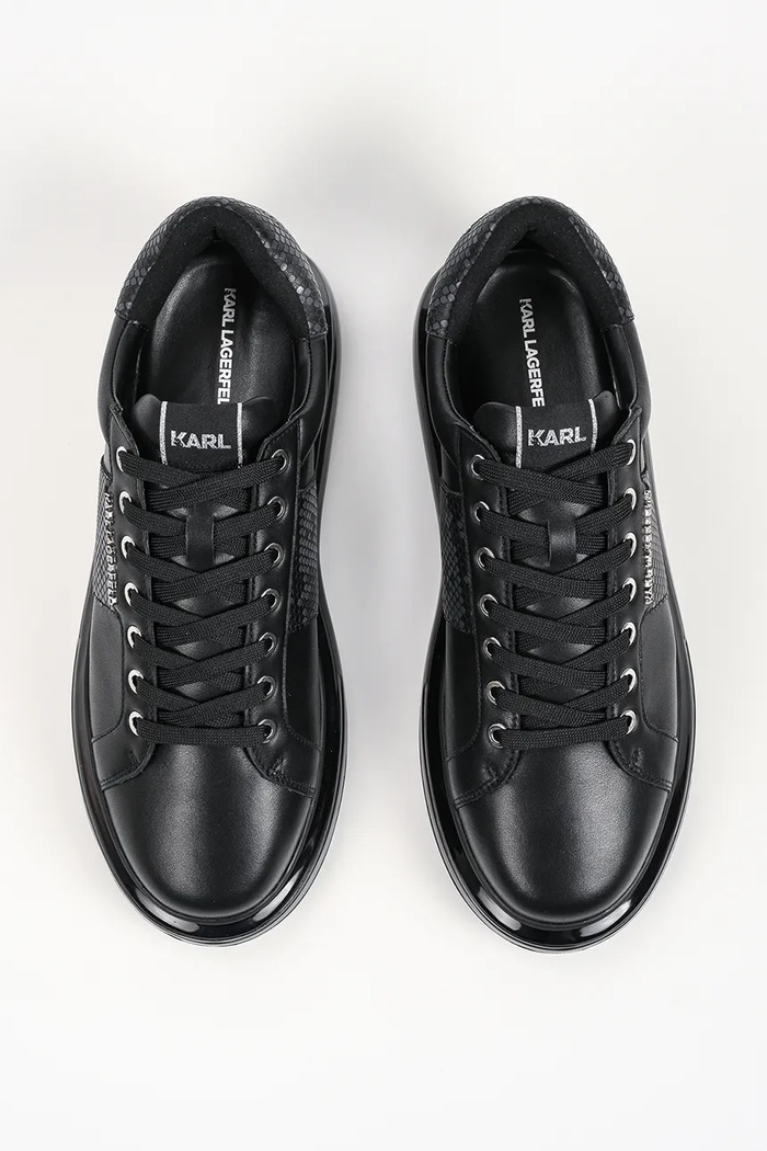 Kapri sneakersy męskie skórzane Karl Lagerfeld KL52684.000 czarny