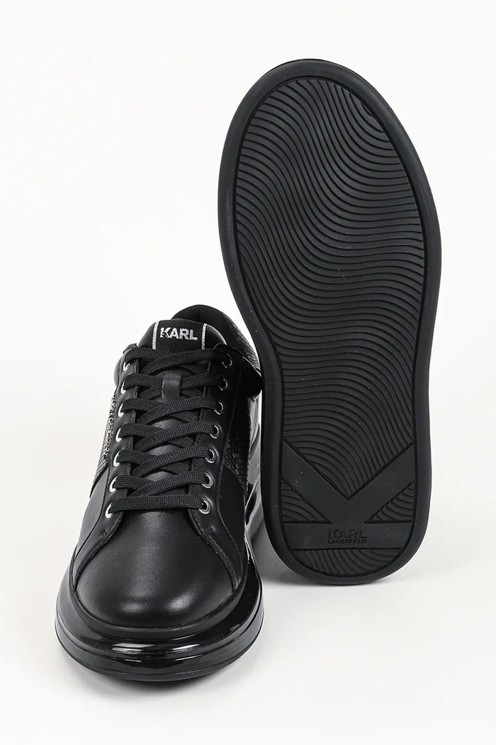 Kapri sneakersy męskie skórzane Karl Lagerfeld czarny KL52684.000