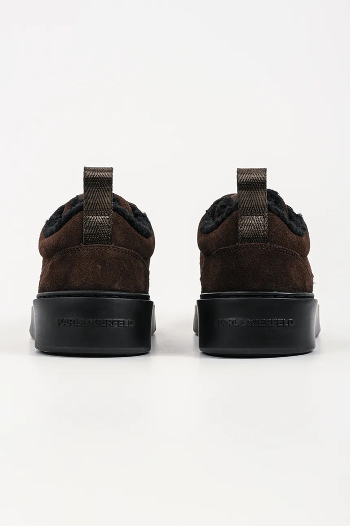 Obuwie Karl Lagerfeld Flint sneakersy męskie zamszowe KL53322L.544 brązowy
