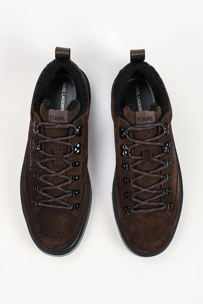 Flint sneakersy męskie zamszowe Karl Lagerfeld KL53322L.544 brązowy