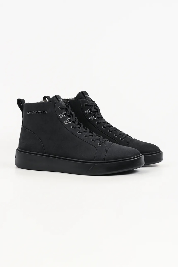 Karl Lagerfeld Trzewiki męskie zamszowe Flint KL53353L.20X czarny AW26