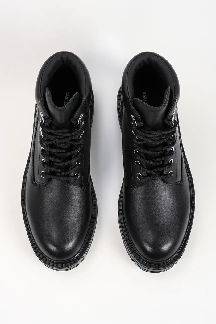 Buty męskie skórzane Miles Karl Lagerfeld KL10250.000 czarny