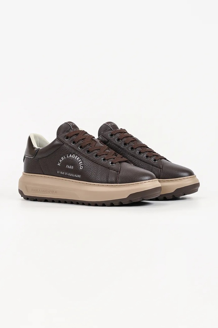 Karl Lagerfeld Kapri sneakersy męskie skórzane KL57538A.144 czarny AW26
