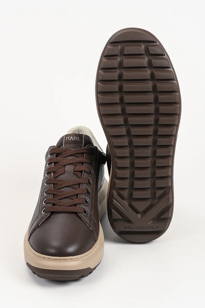 Kapri sneakersy męskie skórzane Karl Lagerfeld czarny KL57538A.144