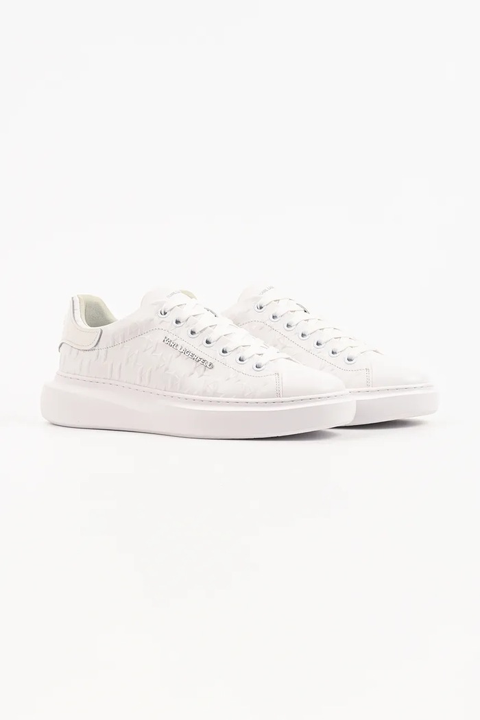Karl Lagerfeld Kore sneakersy męskie skórzane KL56549K.01W biały AW26
