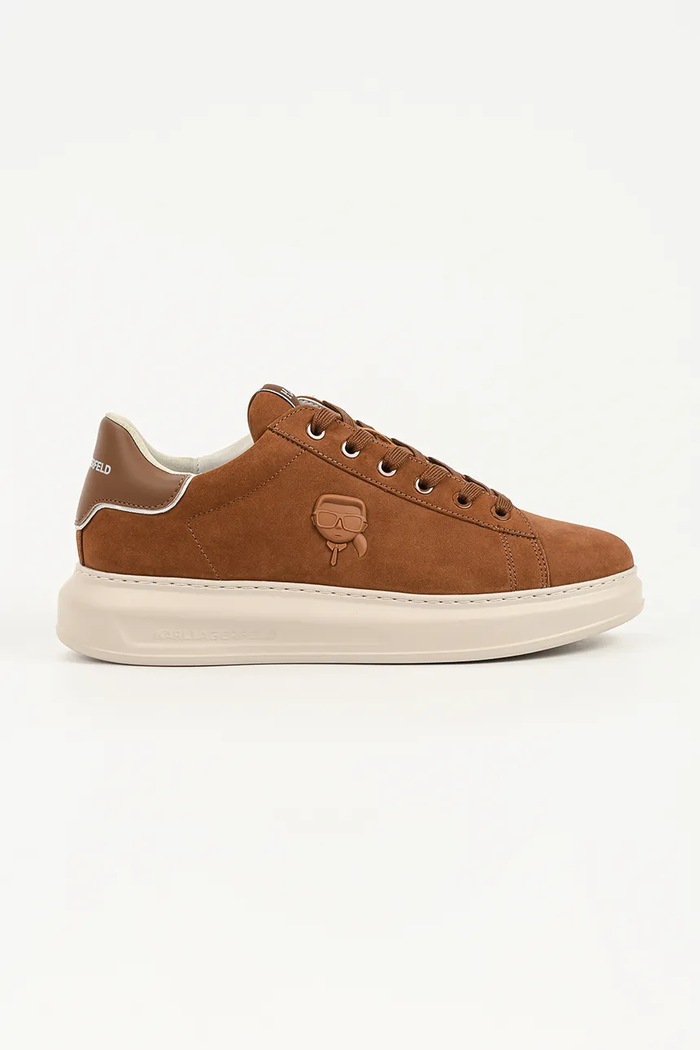 Karl Lagerfeld Kapri sneakersy męskie zamszowe zielony KL52572N.233