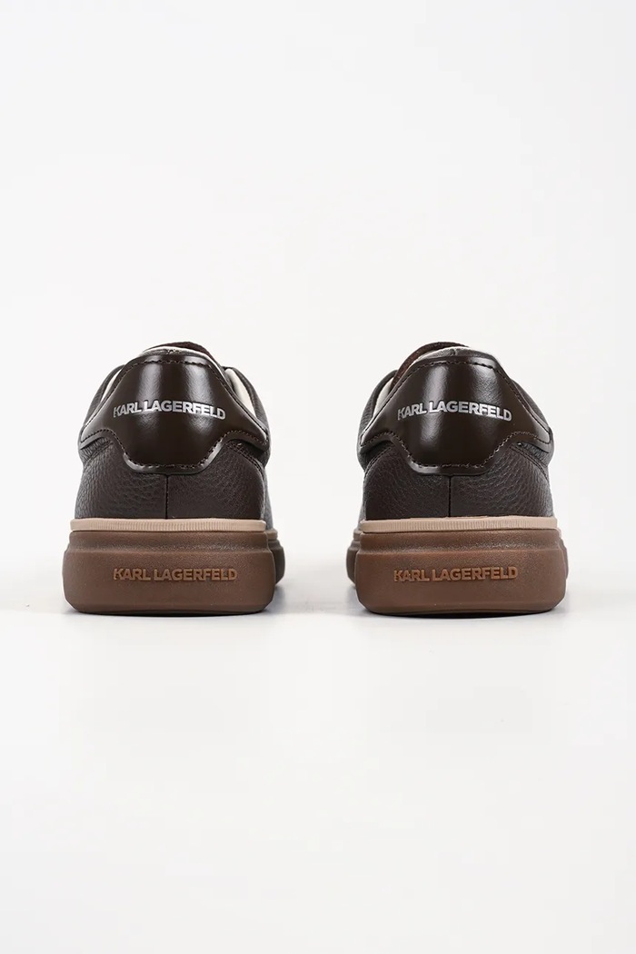 Obuwie Karl Lagerfeld Kane sneakersy męskie zamszowe KL53528.144 brązowy