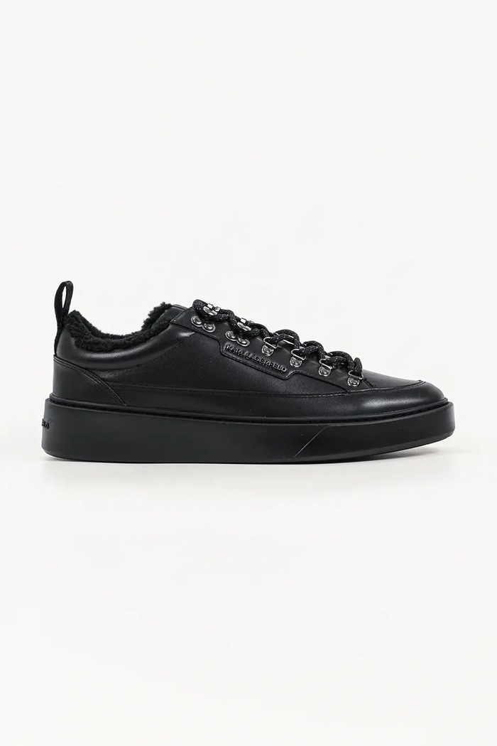Karl Lagerfeld Flint sneakersy męskie skórzane czarny KL53323L.00X