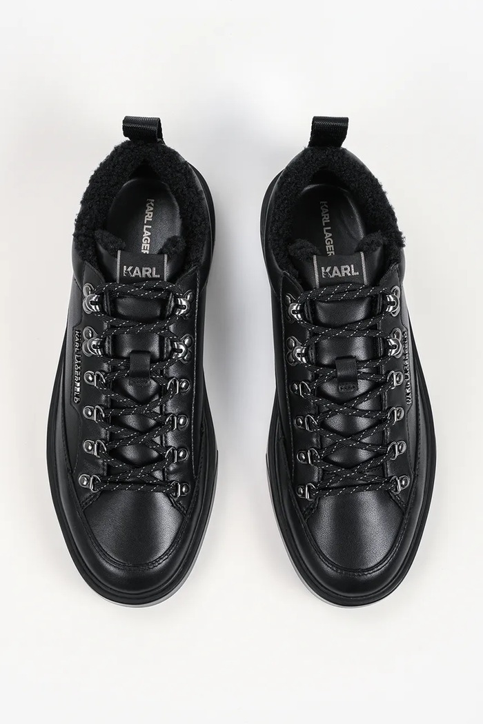 Flint sneakersy męskie skórzane Karl Lagerfeld KL53323L.00X czarny