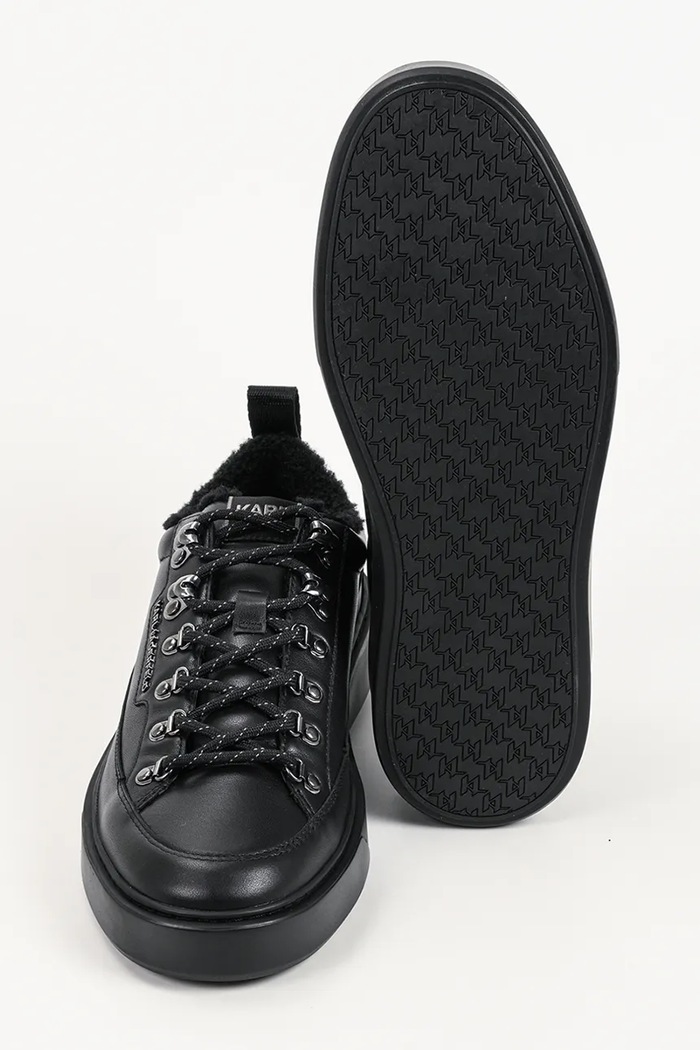 Flint sneakersy męskie skórzane Karl Lagerfeld czarny KL53323L.00X