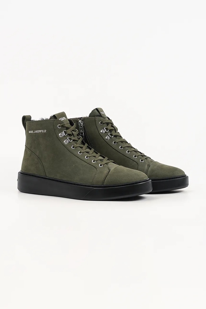 Karl Lagerfeld Buty męskie zamszowe Flint KL53353L.2KK zielony AW26