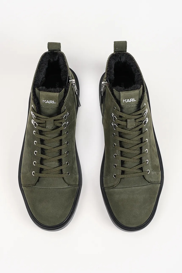 Buty męskie zamszowe Flint Karl Lagerfeld KL53353L.2KK zielony