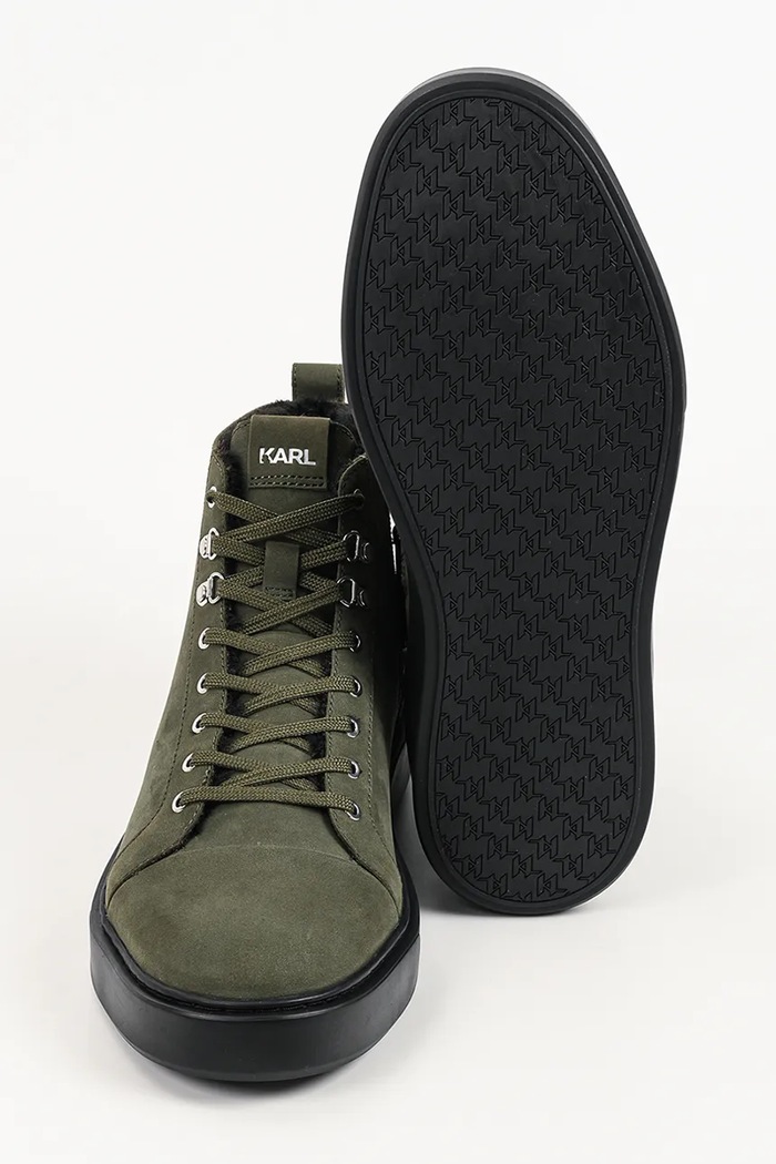 Buty męskie zamszowe Flint Karl Lagerfeld zielony KL53353L.2KK