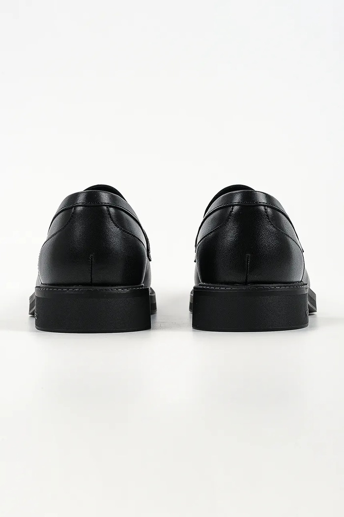 Obuwie Karl Lagerfeld Loafersy męskie skórzane Kai KL12816.000 czarny