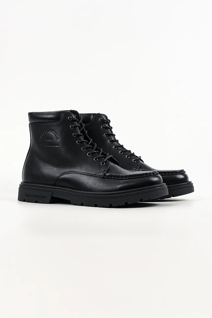 Karl Lagerfeld Trzewiki męskie skórzane Koby KL11846.000 czarny AW26