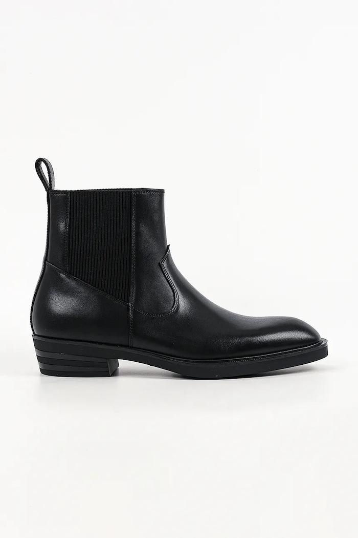 Karl Lagerfeld Sztyblety męskie skórzane Dallas czarny KL12646.000