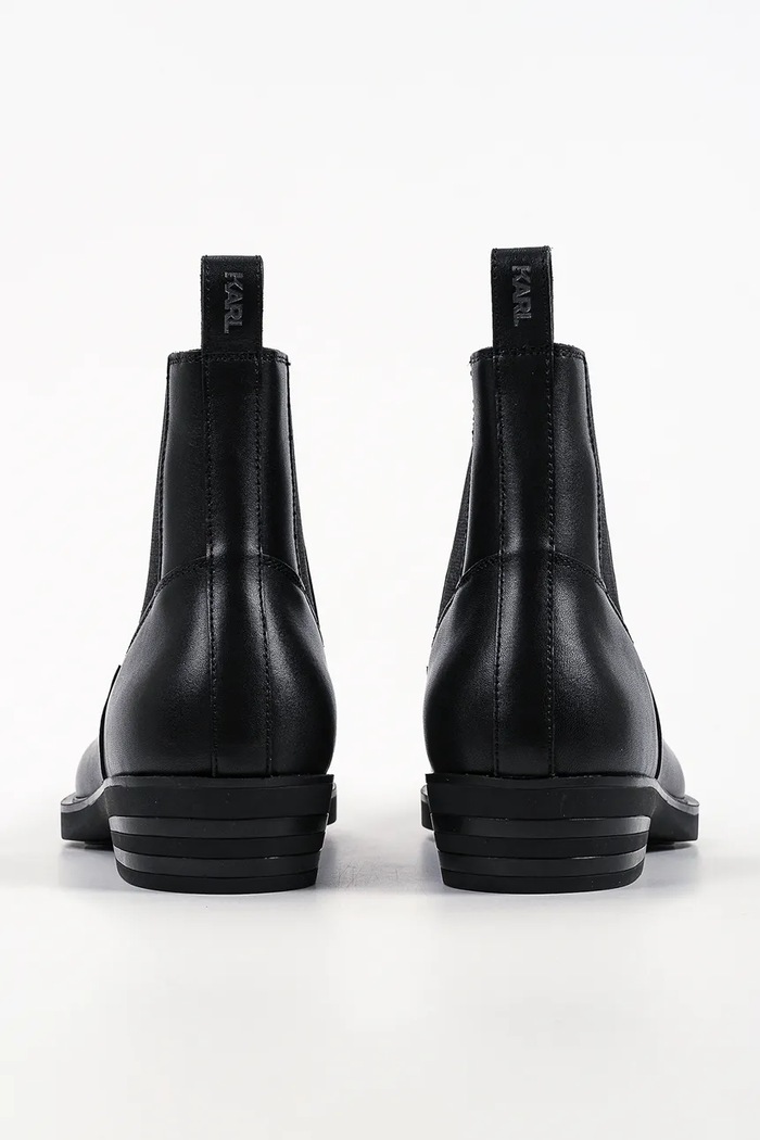 Obuwie Karl Lagerfeld Sztyblety męskie skórzane Dallas KL12646.000 czarny