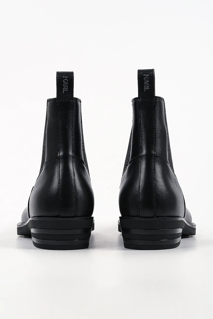 Obuwie Karl Lagerfeld Sztyblety męskie skórzane Dallas KL12646.000 czarny