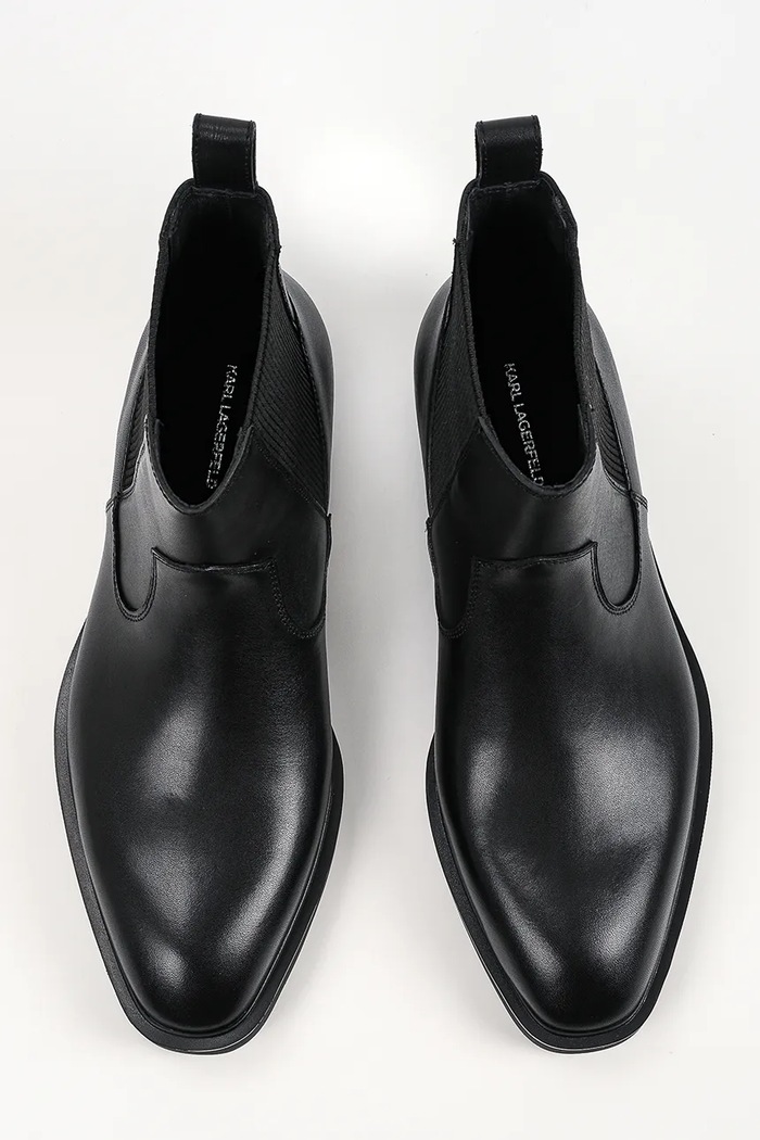 Sztyblety męskie skórzane Dallas Karl Lagerfeld KL12646.000 czarny