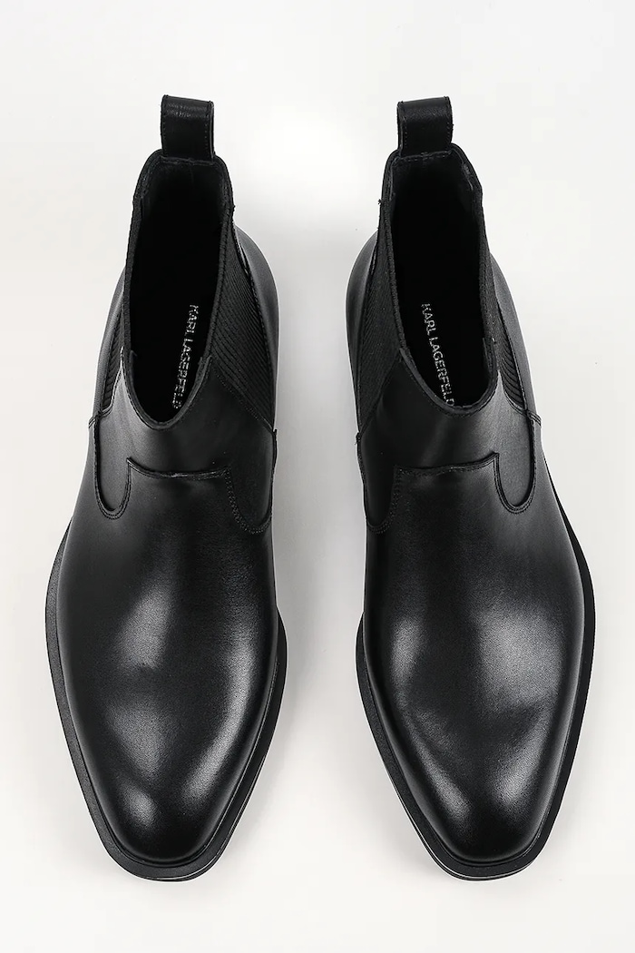 Sztyblety męskie skórzane Dallas Karl Lagerfeld KL12646.000 czarny