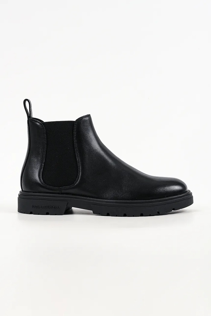 Karl Lagerfeld Sztyblety męskie skórzane Koby czarny KL11836.000