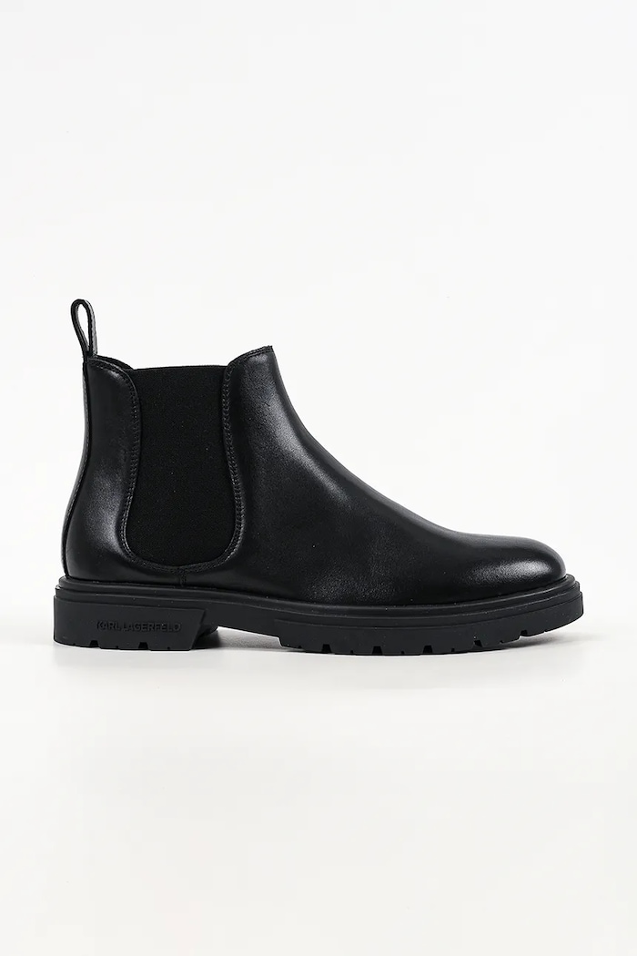 Karl Lagerfeld Sztyblety męskie skórzane Koby czarny KL11836.000