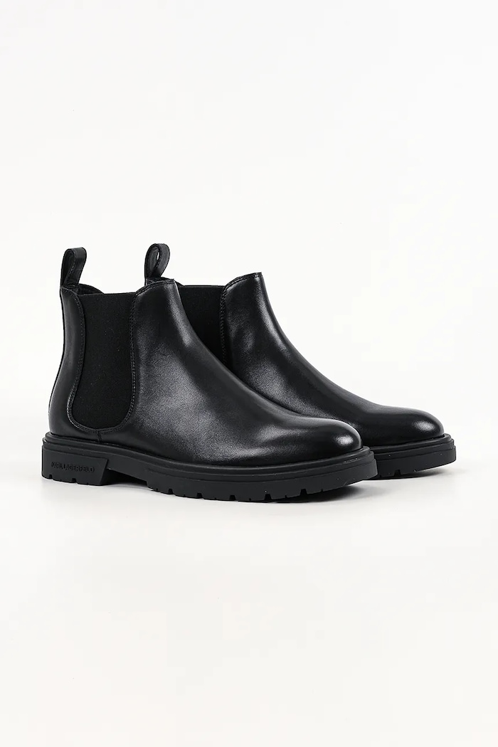 Karl Lagerfeld Sztyblety męskie skórzane Koby KL11836.000 czarny AW26
