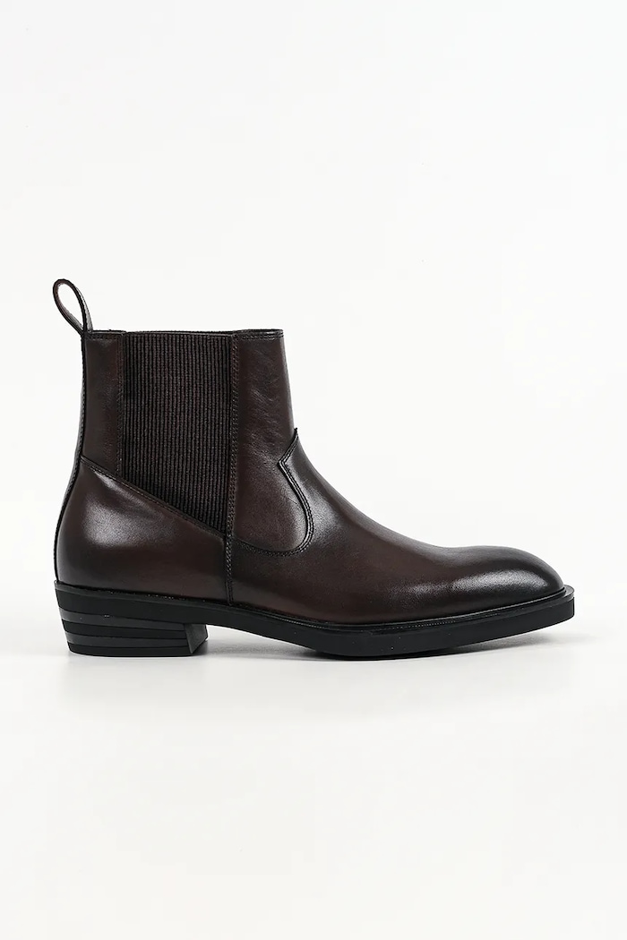 Karl Lagerfeld Sztyblety męskie skórzane Dallas brązowy KL12646.044