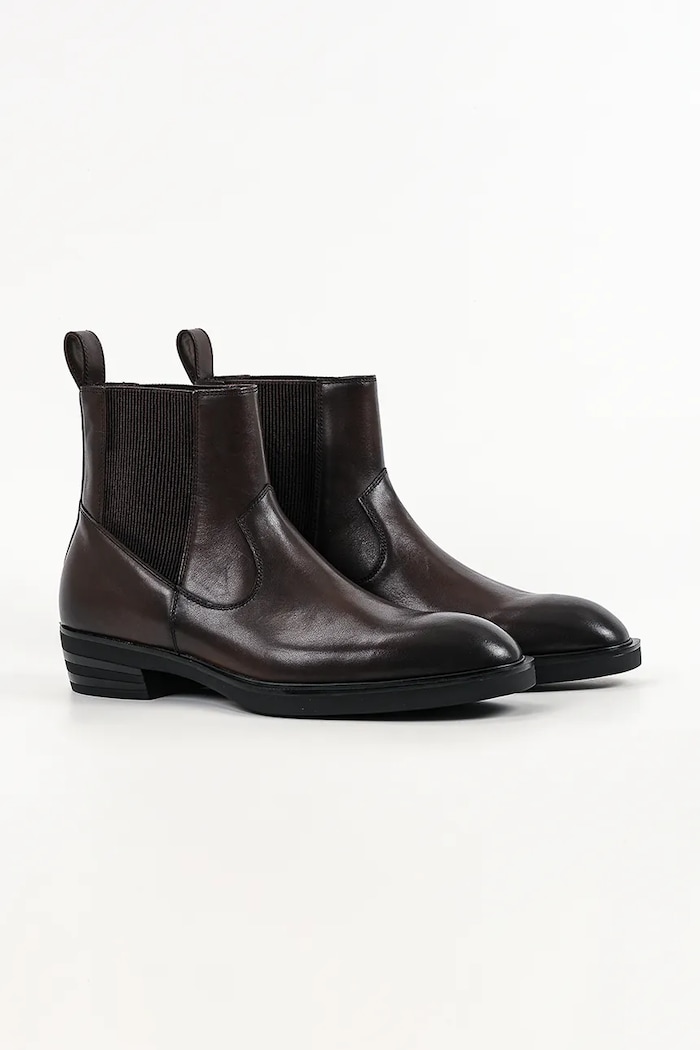 Karl Lagerfeld Sztyblety męskie skórzane Dallas KL12646.044 brązowy AW26
