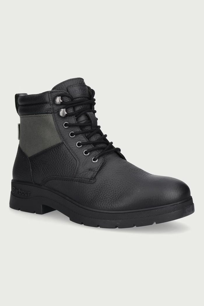 Barbour Trappers da uomo in pelle Eslington nero MFO0853BK91