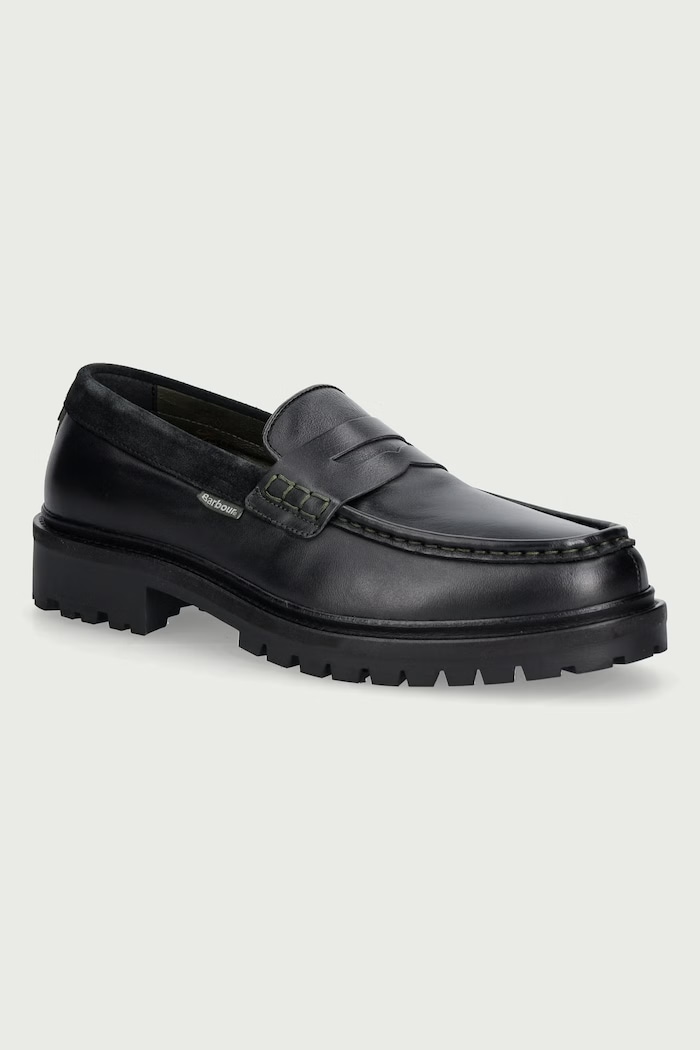 Barbour Μοκασίνια Ανδρικά δερμάτινα Croxton μαύρο MFO0850BK92