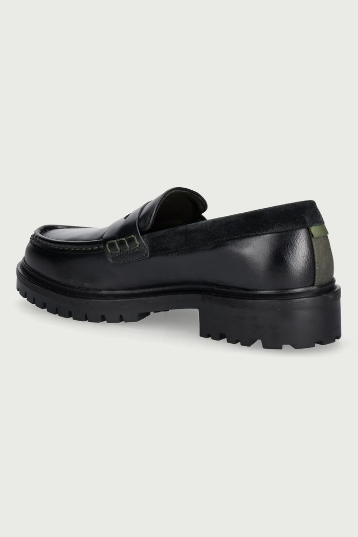 Παπούτσια Barbour Μοκασίνια Ανδρικά δερμάτινα Croxton MFO0850BK92 μαύρο