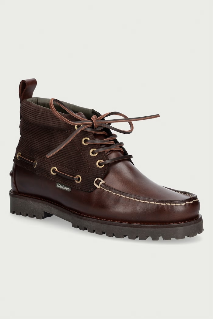 Barbour Trzewiki męskie skórzane Harle brązowy MFO0848BR98