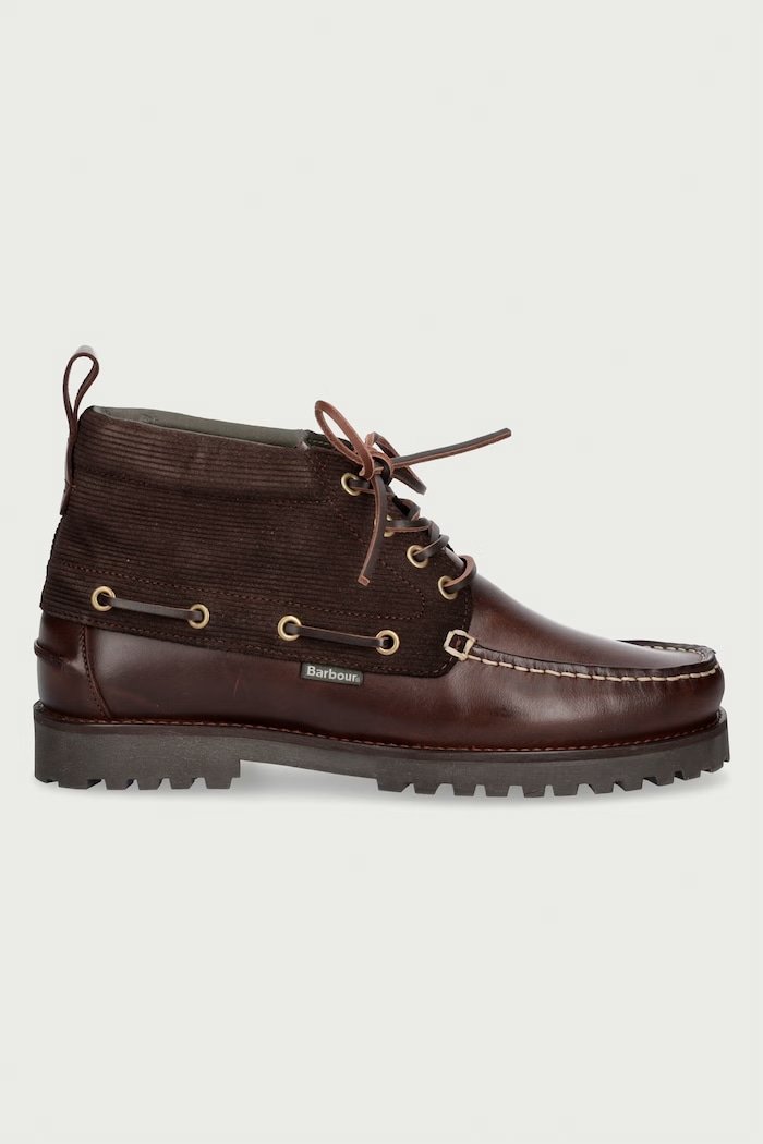 Barbour Trzewiki męskie skórzane Harle MFO0848BR98 brązowy AW26